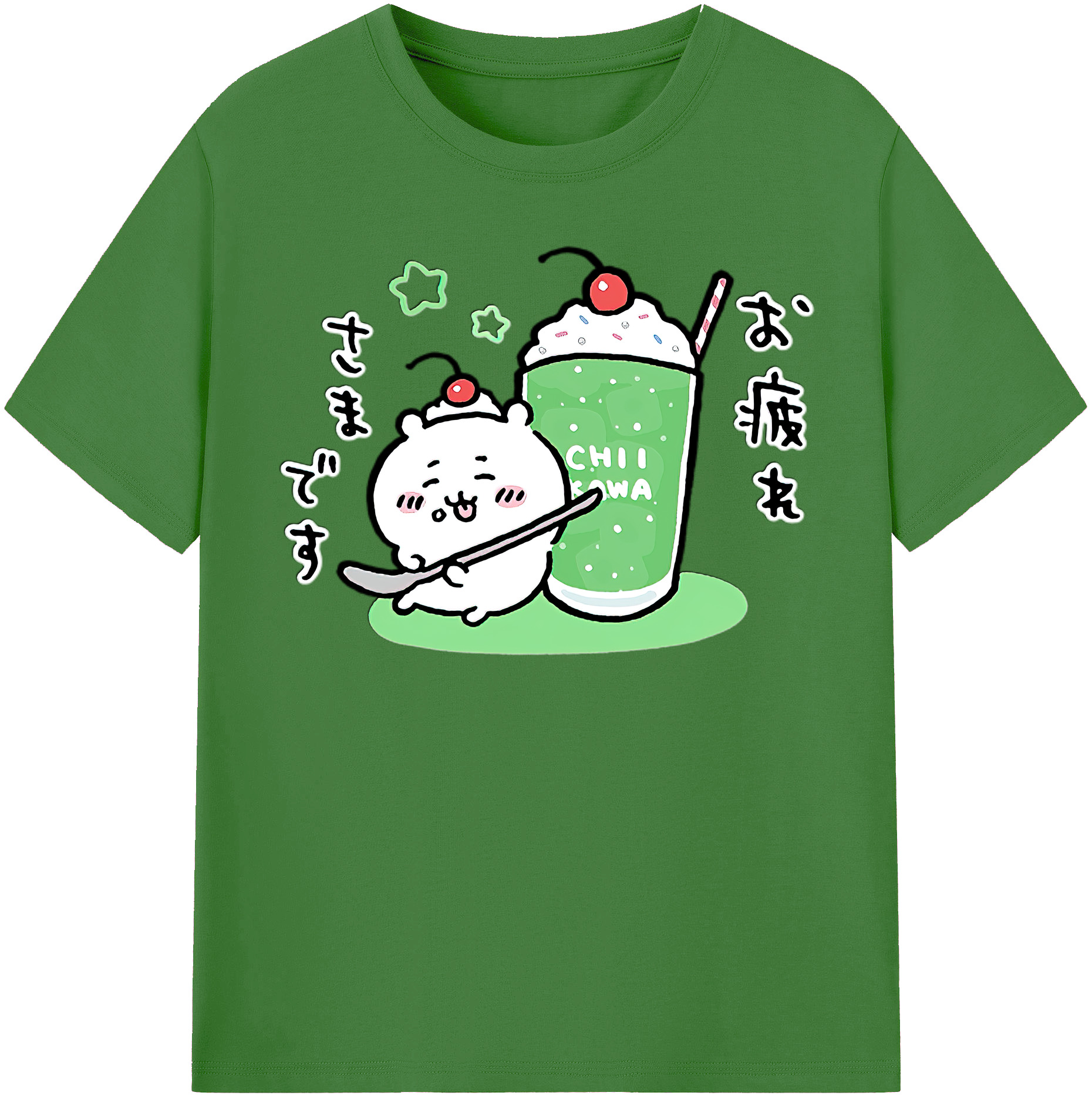 （画像用） ちいかわ ちいかわ Chii-kawa chiikawa レディースカジュアルプリントTシャツ（綿100％）